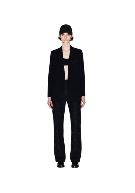 Jeans Relaxed Fit in Denim Nero con Strass ARMANI EXCHANGE | Pantaloni | XW000100 AF18855MC329